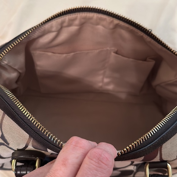 Coach Canvas & Leather Signature Satchel - Picture 5 of 9